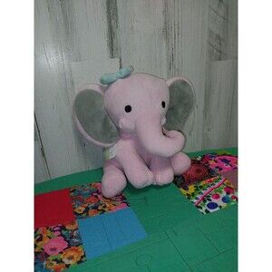 Bedtime Originals Twinkle Toes Pink Elephant Plush, Hazel